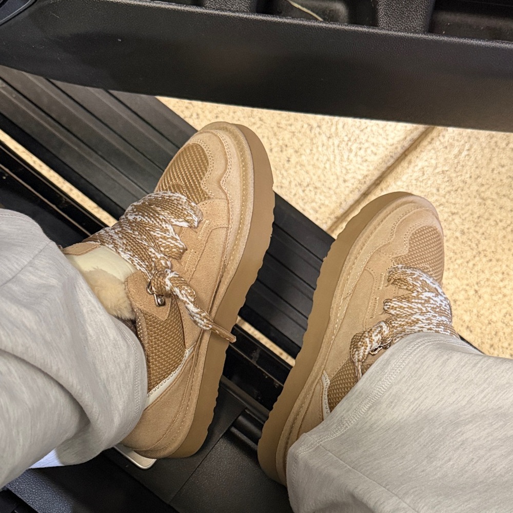 UGG Tan Sneakers with Cream Details
